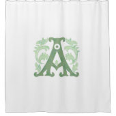 Alfabet letters - letter A - wit Douchegordijn (Voorkant)