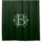 Alfabet letters - letter B - groen Douchegordijn (Voorkant)