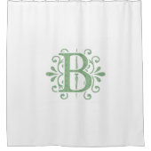 Alfabet letters - letter B - wit Douchegordijn (Voorkant)