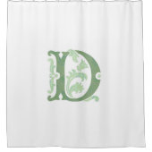 Alfabet letters - letter D - wit Douchegordijn (Voorkant)