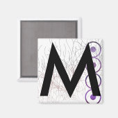 Alfabet magneten: M Magneet (Voorkant / Achterkant)