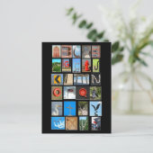 Alfabet met afbeeldingen letters briefkaart (Staand voorkant)