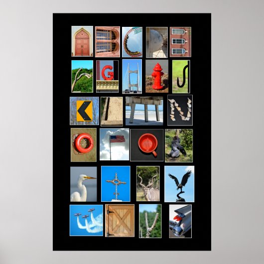 Alfabet met afbeeldingen letters poster (Voorkant)