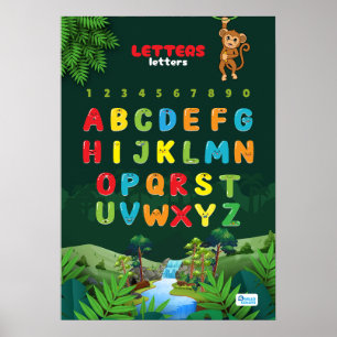 Alfabet met Jungle Poster