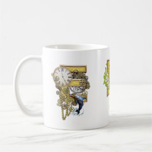 Alfabet monogram initiaal letter E Koffiemok