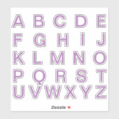 Alfabet Monogram Letters Initiaal Sticker (Vel)