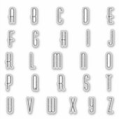 Alfabet Monogram Letters Initiaal Sticker (Voorkant)