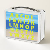 Alfabet op de Ocean Scene Lunch Box (Achterkant)