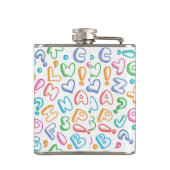 alfabet-patroon heupfles (Achterkant)