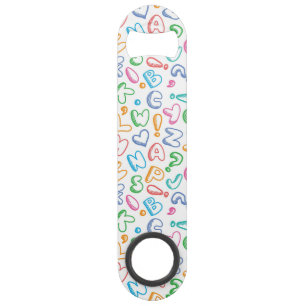 alfabet-patroon speed flessenopener