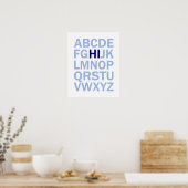 Alfabet poster van ABC dat zegt: HI (Keuken)