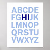 Alfabet poster van ABC dat zegt: HI (Voorkant)