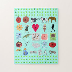 Alfabet Puzzels met Afbeeldingen en letters