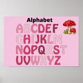 Alfabet roze poster (Voorkant)