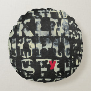 Alfabet schilderen door Norman Wyatt Rond Kussen