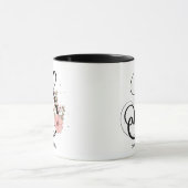 Alfabet Script Letter S Floral Monogram bloem Mok (Midden)