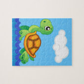 Alfabet T voor schildpad puzzel met geschenkdoos Legpuzzel (Horizontaal)