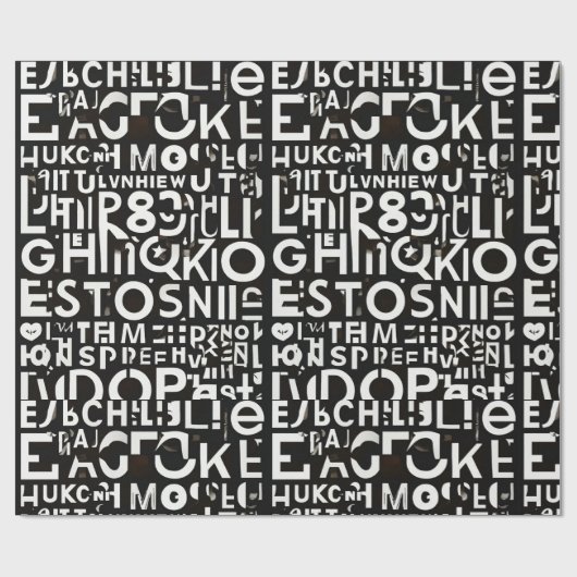 Alfabet wrapping papier ontwerp (Vlak)