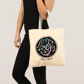 Alfabet Y Monogram Handschrift Tote Bag (Voorkant (product))