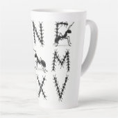 alfabet zwart latte mok (Rechterhoek)