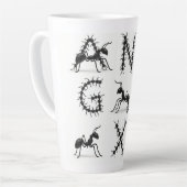 alfabet zwart latte mok (Linkerhoek)