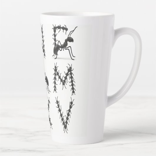 alfabet zwart latte mok (Rechts)