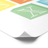 Alfabetblokken Moderne Kinderkunst Poster (Hoek)