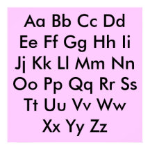 Alfabetgrafiek Bleek Roze