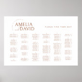 Alfabetisch Modern Vind uw zitplaatskaart Poster (Voorkant)