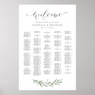 Alfabetische scènes voor ritueel groenery poster