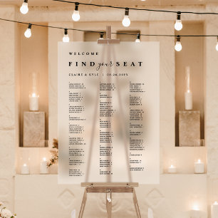 Alfabetische zitgrafiek Frosted Acryl teken Bord