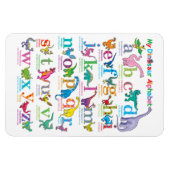 Alfabetlijst van dinosaurussen magneet (Horizontaal)