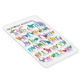 Alfabetlijst van dinosaurussen magneet (Rechterzijde)