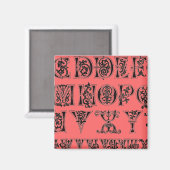 Alfabetmagneet Magneet (Voorkant / Achterkant)