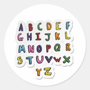 Alfabets Ronde Sticker