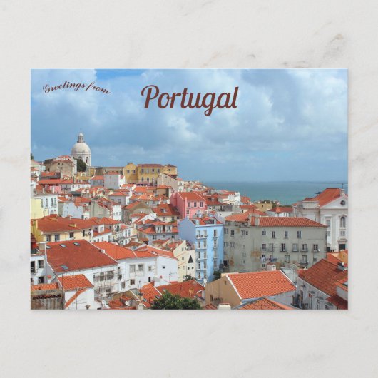 Alfama Lissabon Portugal Briefkaart (Voorkant)