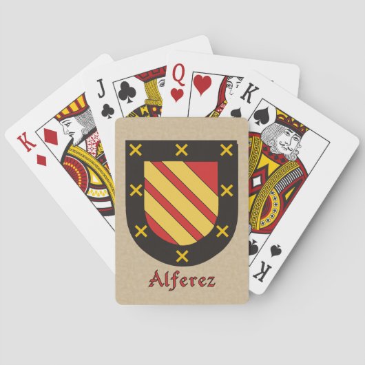 Alferez Heraldic Shield Pokerkaarten (Achterkant)