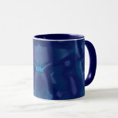 ALFIE ~ CUTE 3D ~ Nuances de bleu ~ Mug (Devant droit)