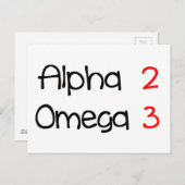 alfomega briefkaart (Voorkant / Achterkant)