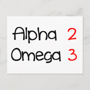 alfomega briefkaart