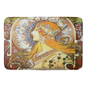 Alfons Mucha 1896 Dierenriem Badmat