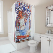 Alfons Mucha 1897 Bleu Deschamps Douchegordijn (In situ)