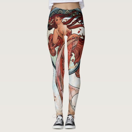 Alfons Mucha 1898 Dance Leggings (Voorkant)