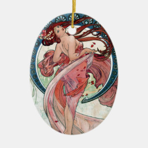 Alfons Mucha 1898 Dans Keramisch Ornament