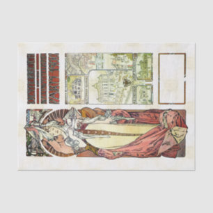 Alfons Mucha 1900 Oostenrijks paviljoen Tissuepapier