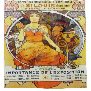Alfons Mucha 1903 Exposition Universelle Douchegordijn