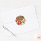 Alfons Mucha: Amanten Ronde Sticker (Envelop)