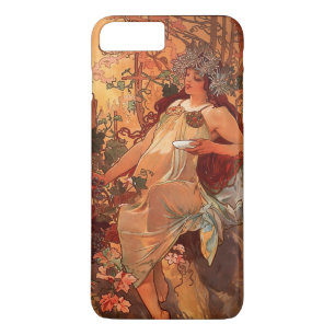 Alfons Mucha Art Nouveau Autumn Painting iPhone 8 Plus / 7 Plus Hoesje