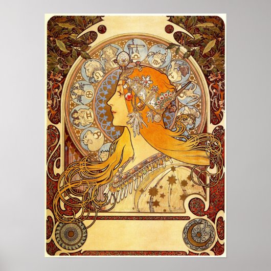 Alfons Mucha -  Art Nouveau Poster (Devant)