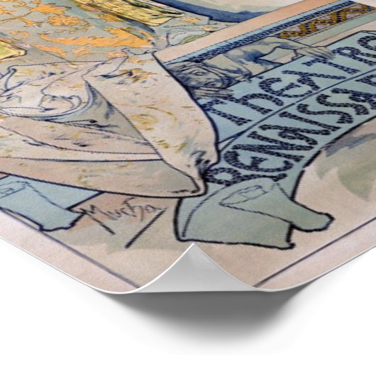 Alfons Mucha - Art Nouveau Poster (Hoek)